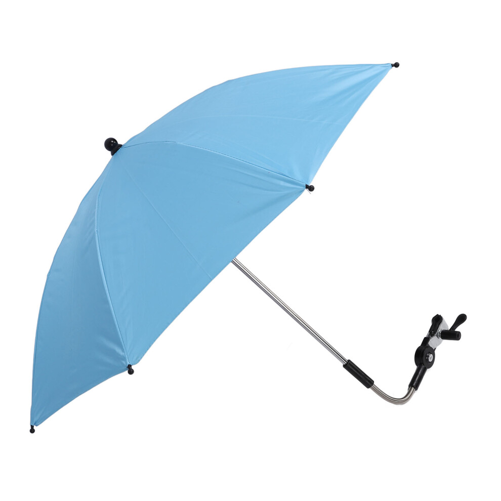 Baby Stroller Sunshade Umbrella 55.5Cm 360 Adjustable Clamp Blue