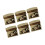 6pcs Turn Lock Clasp Light Gold Rustproof Alloy 3