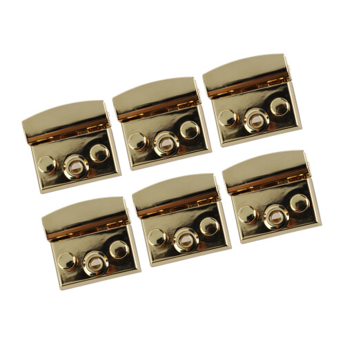 6pcs Turn Lock Clasp Light Gold Rustproof Alloy 2