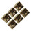 6pcs Turn Lock Clasp Light Gold Rustproof Alloy 5