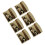 6pcs Turn Lock Clasp Light Gold Rustproof Alloy 2