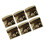 6pcs Turn Lock Clasp Light Gold Rustproof Alloy 6