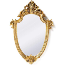 3023cm Golden Shield Antique Decorative Wall Mirror (Small)