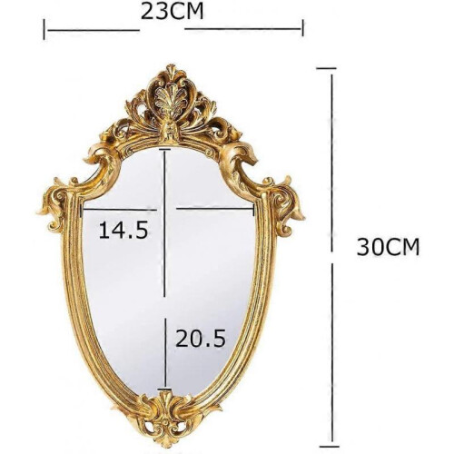 3023cm Golden Shield Antique Decorative Wall Mirror (Small) 1