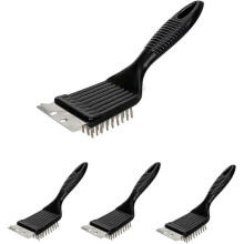 Grill Brush,4 Pieces Barbecue Grill Cleaning Brush Barbecue Brush with Stainless Steel Spatula