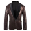 (S)Mens Sequin Glitter Wedding Party Shawl Collar Blazer Jacket 1