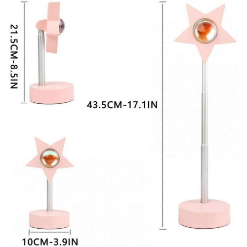 Sunset Lights Night Light Projector USB LED Lamp 180 Degree Rotation Rainbow Projection Lamp Sunset 1