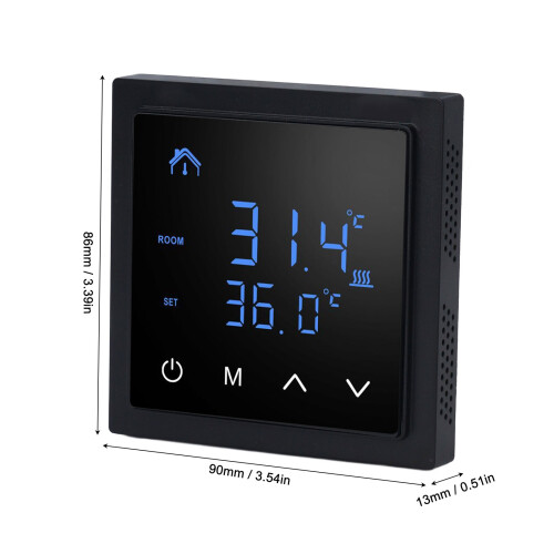 Precision Electric Underfloor Heating Thermostat 16A LED Display AC85V-250V 1