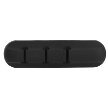 Silicone Desktop Cable Clips Holder, 3-7 Clips, Black, Lightweight