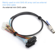 1m Externe Festplattenkabel Mini SAS SFF-8644 zu SFF-8482 Adapter