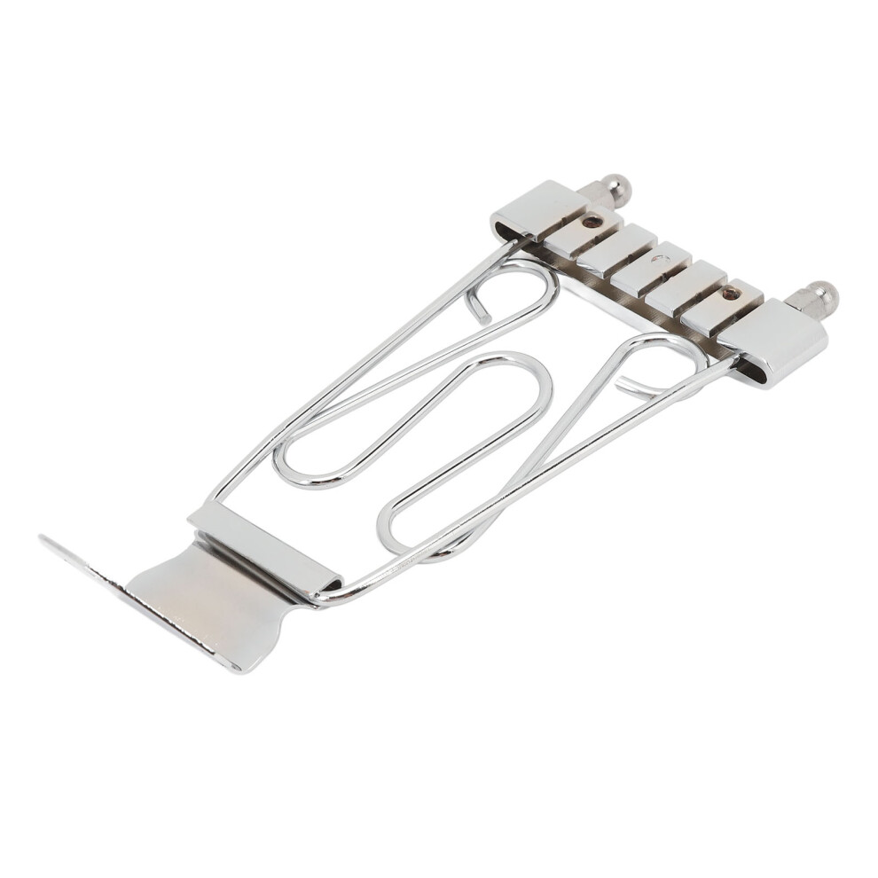 6-String Trapeze Tailpiece with Height Adjustment for Archtop Jazz Guitar Silver-image-OPC-PKDDMYW-NEW
