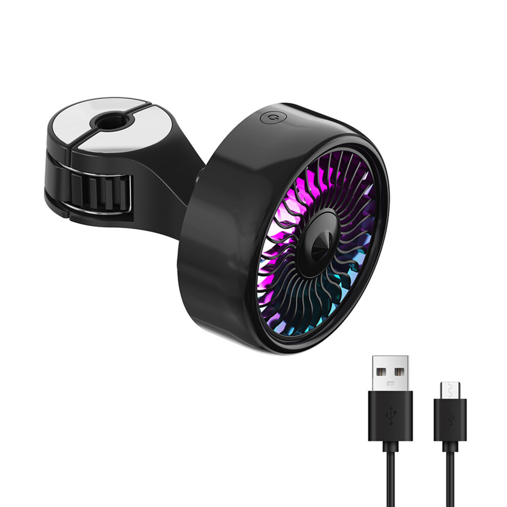 12V Car Backseat Fan Usb Powered 3-Speed Air Cooler For Sedan Suv Rv In Black 8711347912940