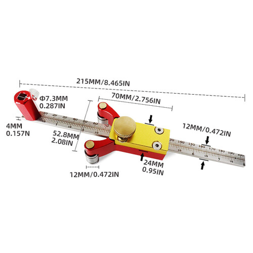 Wood Scribe Tool Wheel Marking Gauge Woodworking Tool Set 2