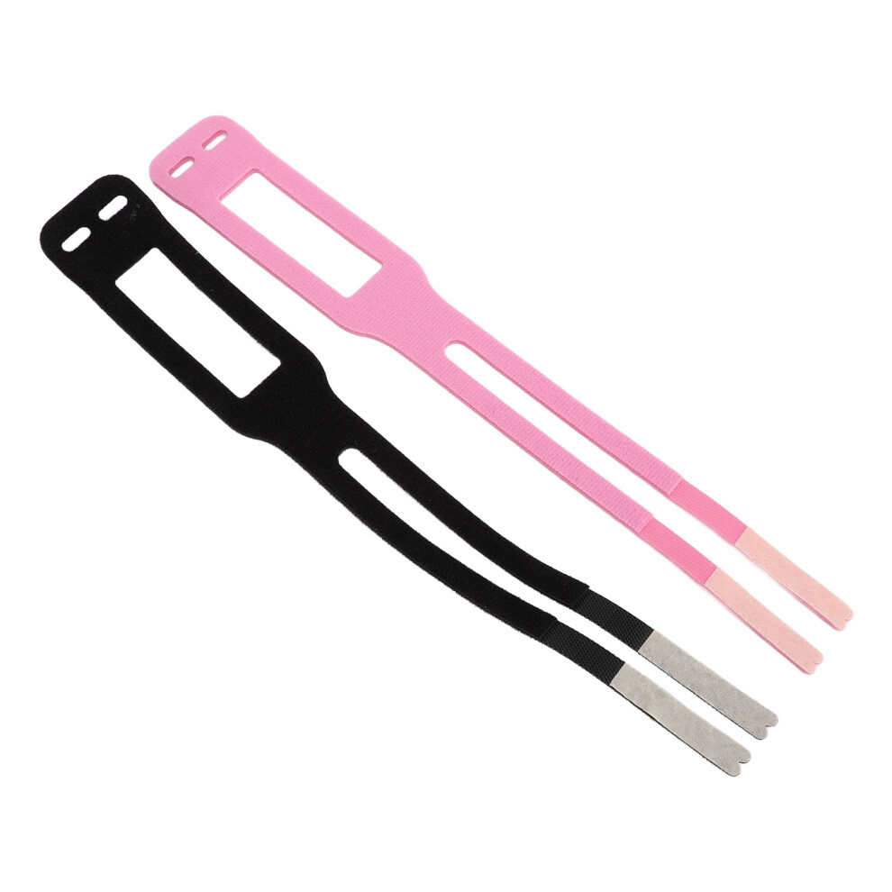 Black/Pink 2Pcs Tfcc Wrist Support Wraps Adjustable Breathable Sweat Wicking