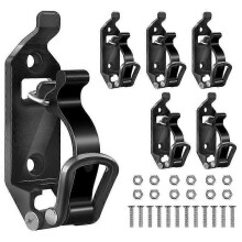 6Pcs Shovel Mount for Roof Rack, Metal Rubber Clamp Mounting Brackets, Holder Clamp Mount Kit (Black)