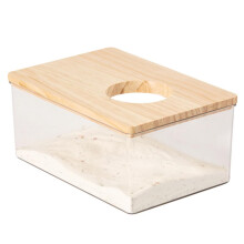 Hamster Sand Bath 18.5x12.5x8.5 CM Transparent Sand Bath for Syrian Hamsters, Mice, and Gerbils