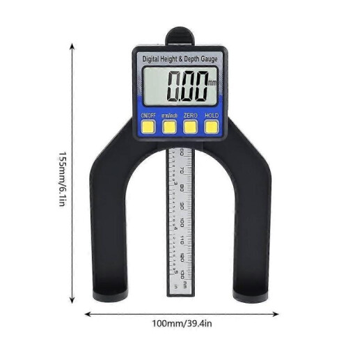 Digital Depth Gauge 80mm Carpentry Height and Depth Gauge with Depth Rod Magnetic Feet Hold Function 1
