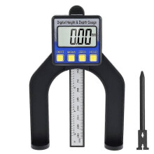 Digital Depth Gauge 80mm Carpentry Height and Depth Gauge with Depth Rod Magnetic Feet Hold Function