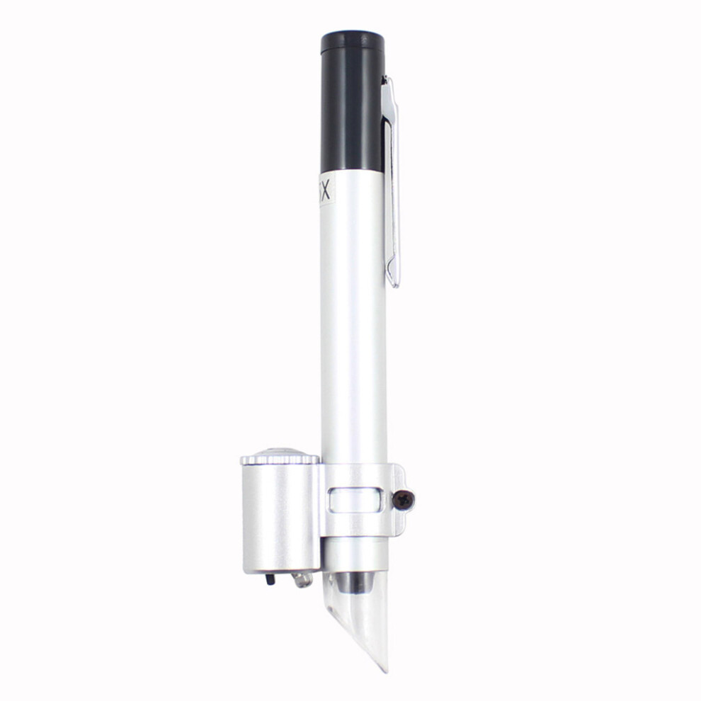 50X Portable Magnifying Glass Pen Hanging Microscope With Led Light 7754000100750
