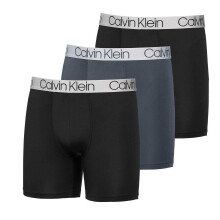Calvin Klein Herrar 3 Pack Chromatic Mikrofiber Boxer Kalsonger (Svart/Grå/Svart, Medium)