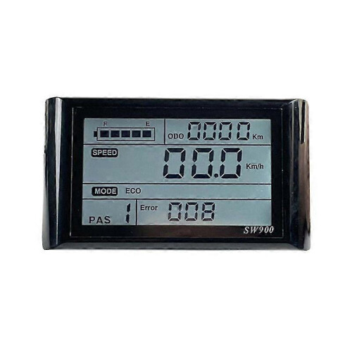 Ebike SW900 LCD Display Control Electric Bicycle Speed Meter Waterproof Plug Record Instrument Control/Setting 24-72V-C3