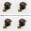 Kelier Ceramic Cabinet Knobs [4 Pack] Vintage Elegant Drawer Knobs with Bronze Backplate Cabinet Pull Handles for Kitchen/Dresser Drawer/Cupboard/W 5