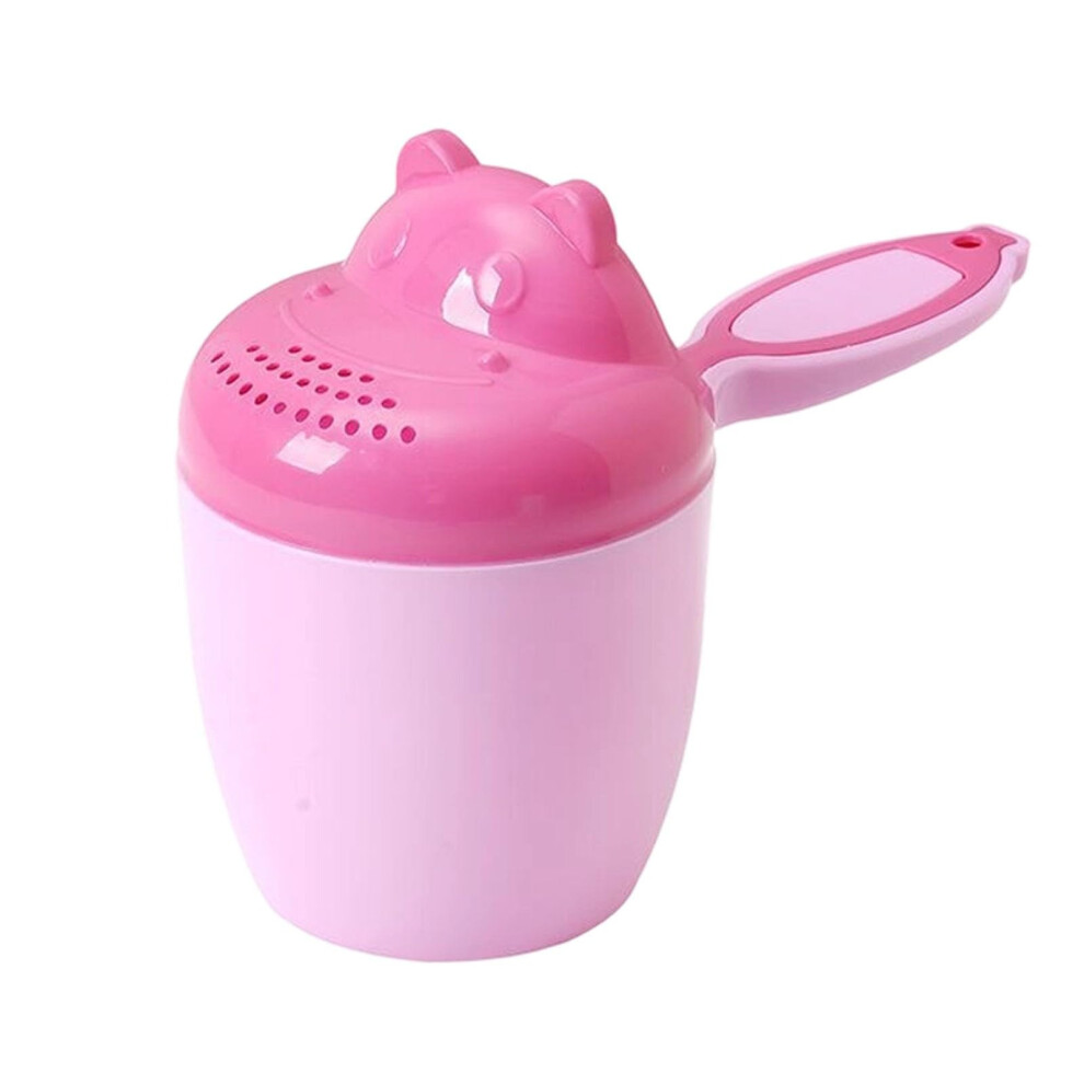 Baby Rinse Cup with 2 Pour Spouts for Hair Washing, Pink Shampoo & Bath Rinser, 21x10.7x15cm, Model Mqs855