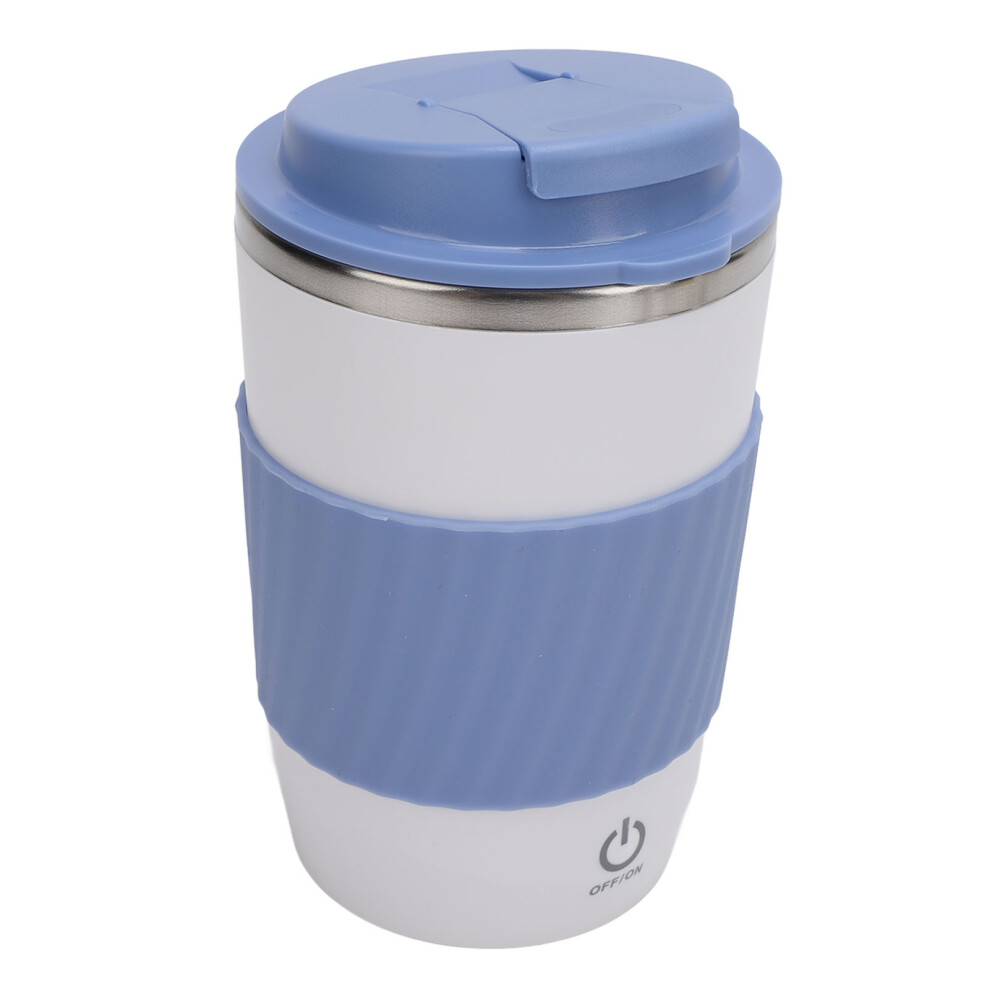 Rechargeable 350ml Self Stirring Coffee Mug with Lid, Blue, Portable 15x9cm-image-OPC-PKDDQGC-NEW