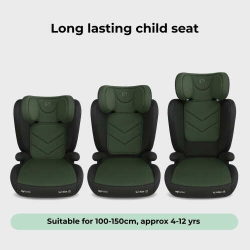 My Babiie High-Back Booster Car Seat + ISOFIX - Forest Green 2