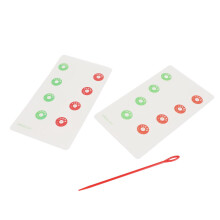 2 Stück Sehhilfekarten für Amblyopie & Strabismus, PVC Kinder-Augenhilfen