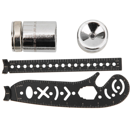 Black Iron Multifunction Drawing Ruler Tool