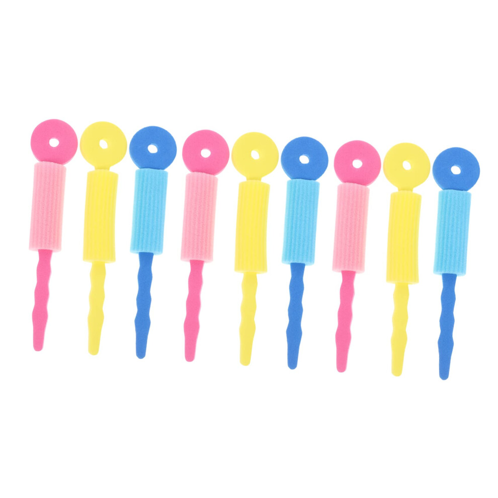 9pcs Heatless Sponge Hair Curlers for Long Hair Lightweight Portable Curling Tools Easy to Use for Women