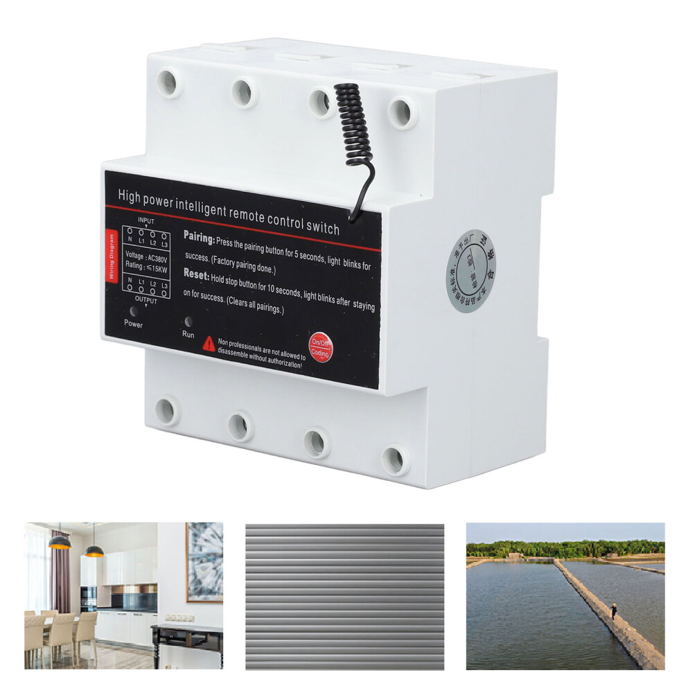 3Km 3-Phase Remote Power Switch 380V For Garage Doors Pump Motors Long Distance 9351347918901