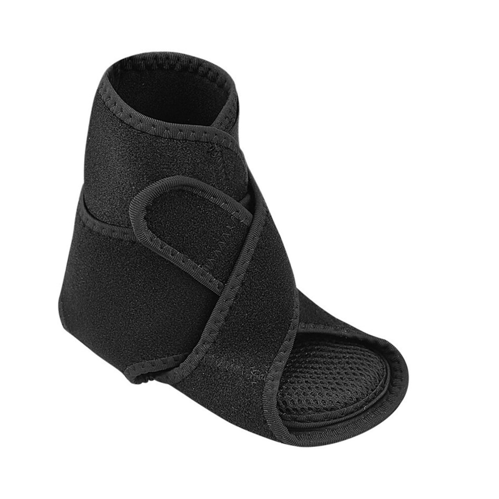 Black Breathable Ankle Brace Foot Stabilizer Wrap For Post Injury Rehabilitation, Adjustable Size, Neoprene Material, Color