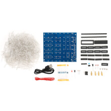 3D LED-Licht quadratisches Set 8x8x8 Würfel Blau Rot DIY Heimdekoration Geschenk