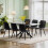 Joolihome 6 PCS Dining Chairs Set, Faux Leather Cushion Seat 9