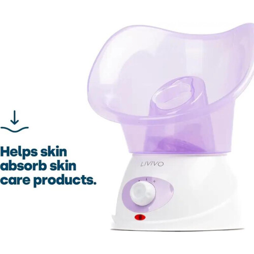 Facial Spa Steamer with Aromatherapy Diffuser & Dual Cones 2