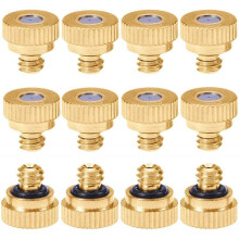 20PCS Brass Misting Nozzle 0.4mm Watering Misting Nozzle Watering Sprinkler for Garden Irrigation