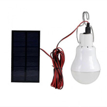 Solar Powered LED Spot Light Portable LED Bulb Solar Lamp with 0.8?W Solar Panel for Outdoor Lightin