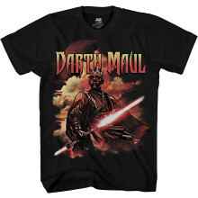 STAR WARS Darth Maul Dark Zabrak Sith Jedi T-Shirt (Svart, SM)