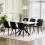 Joolihome 2 PCS Dining Chairs Set, Faux Leather Cushion Seat 7