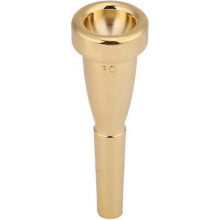 Trumpet Mouthpiece, Brass Trumpet Mouthpiece for 3C Size Instruments (Gold)