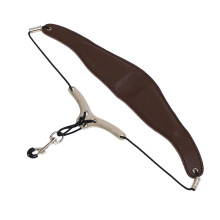 Breathable Brown Microfiber Leather Saxophone Neck Strap with Metal Hook
