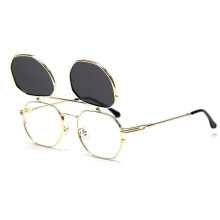 Retro Sunglasses for Women Men Steampunk Sunglasses Flip Up Sunglasses Metal Frame Sun Glasses UV