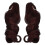 2 pièces Perruque de poupée à queue de cheval 25 cm Brun chestnut soyeux 15