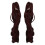 2 pièces Perruque de poupée à queue de cheval 25 cm Brun chestnut soyeux 2