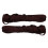 2 pièces Perruque de poupée à queue de cheval 25 cm Brun chestnut soyeux 13