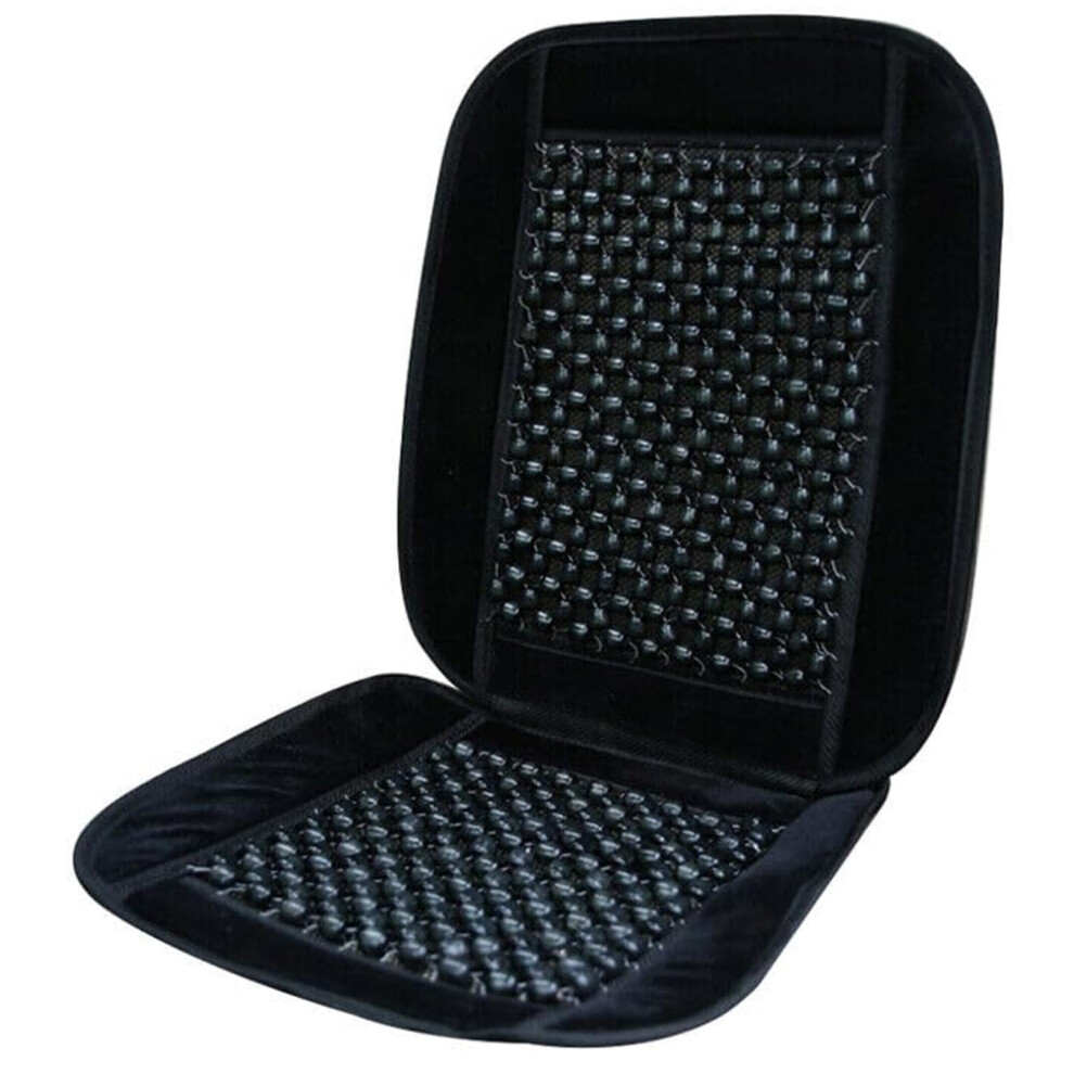 Beaded Car Seat Covers For Comfort, Breathable Waxed Massage Cushion, Universal Cooling Seat Accessories Black 9084446800883