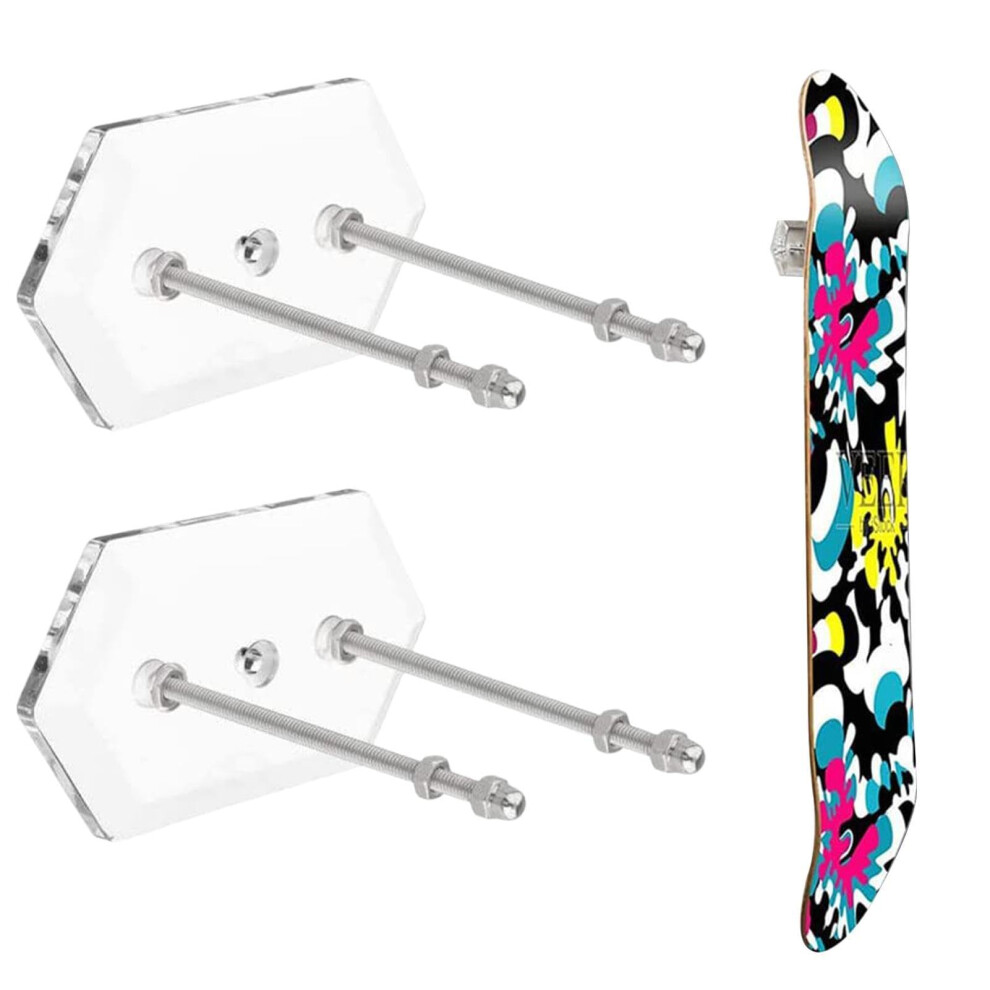 Skateboard Hanger Wall Mount for Storage and Display, Heavy-Duty Carrier Holder for Most Skateboards, Fits Transparent/Green-image-OPC-PKDF2FZ-NEW