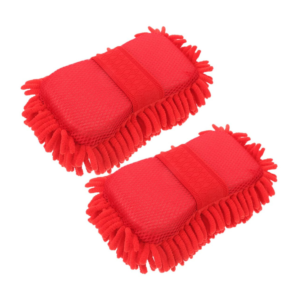 Microfiber Car Wash Sponges 2Pcs High Absorbency Non Scratch Chenille Mitts For Vehicles Multi Surface Cleaning Pads 9016109722546